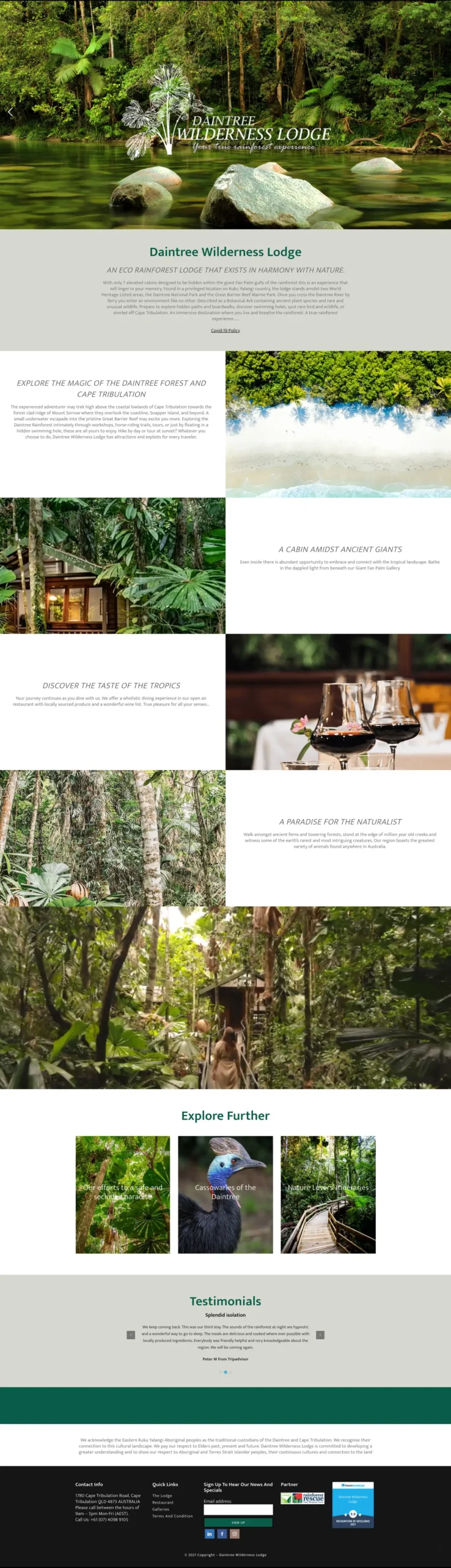 daintree wilderness lodge before