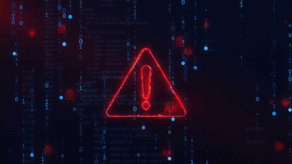 Hacked website security warning